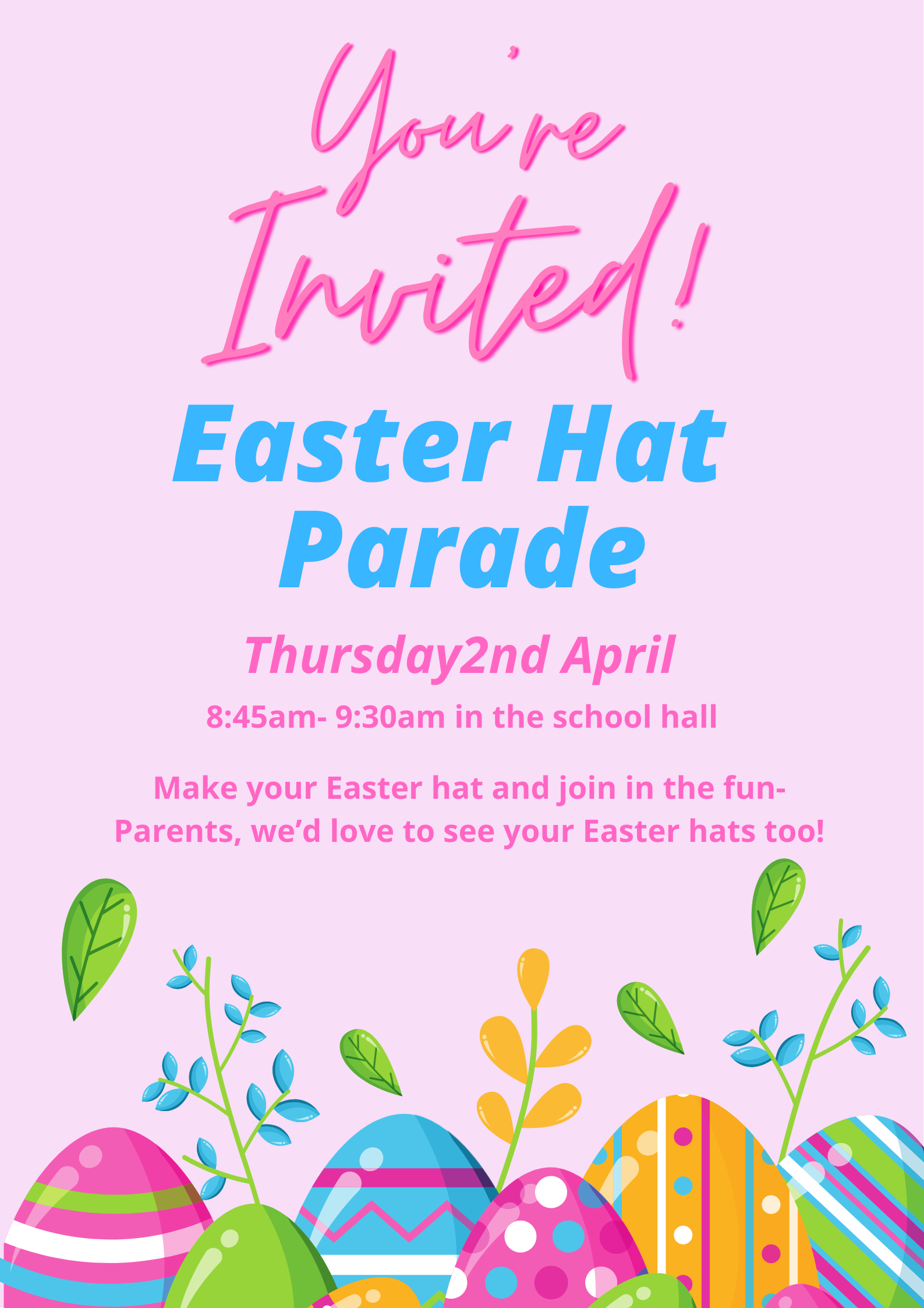 Easter Hat Parade Invitation Poster.png